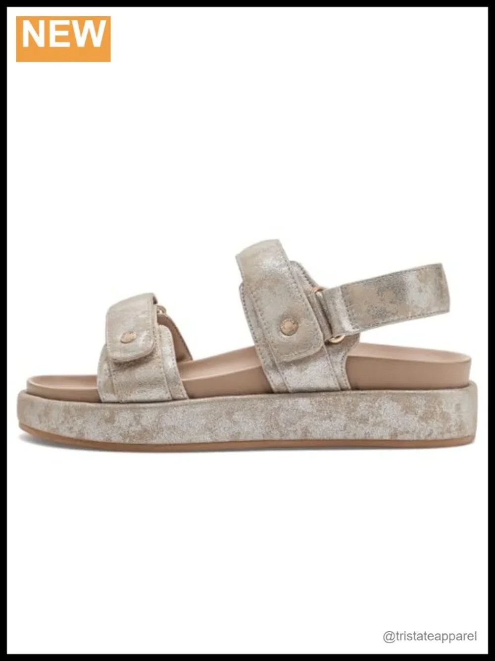 J/Slides Leather Suede Platform Sandals Double Strap Slip On Comfort